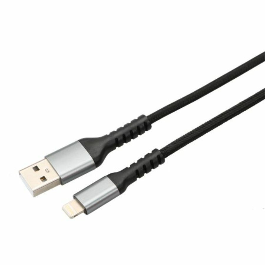 Avax USB-A to Lightning cable 1,5m Black/Grey Avax USB-A to Lightning cable 1,5m Black/Grey