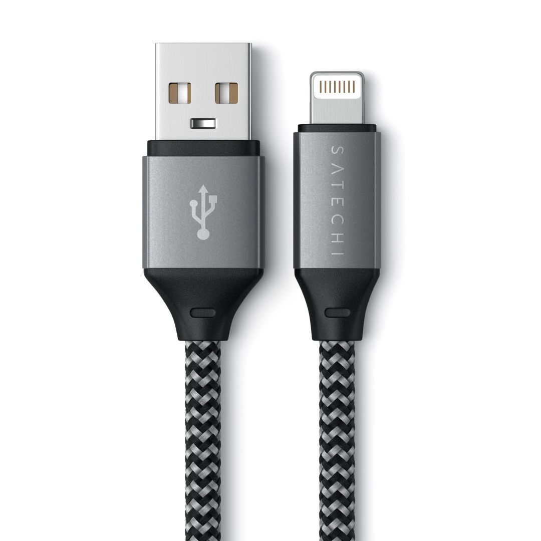 Satechi USB-A to Lightning Cable 0,25m Space Grey Satechi USB-A to Lightning Cable 0,25m Space Grey