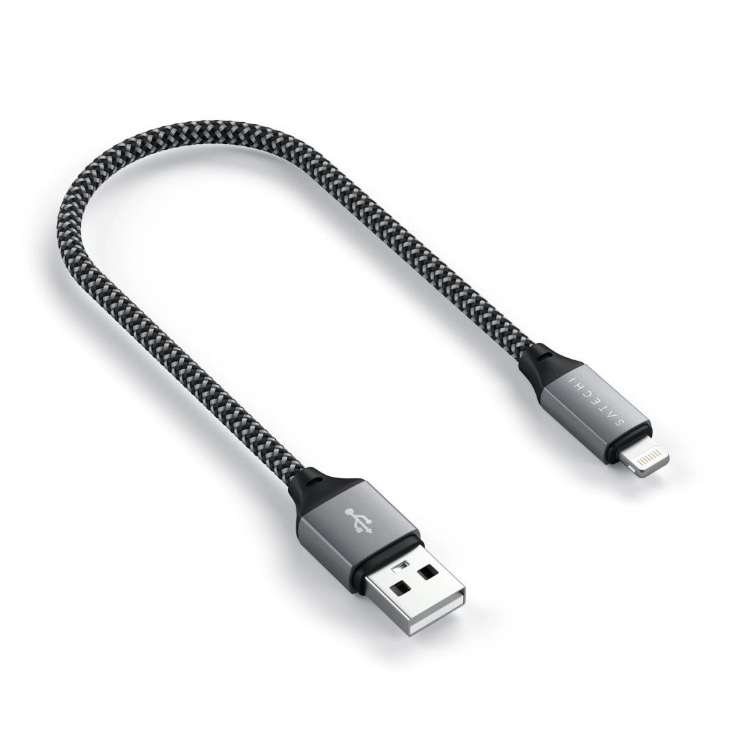 Satechi USB-A to Lightning Cable 0,25m Space Grey Satechi USB-A to Lightning Cable 0,25m Space Grey