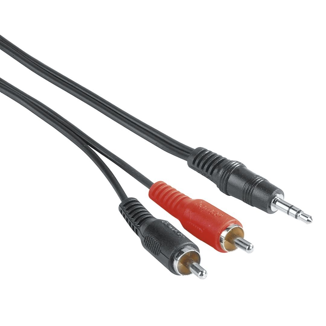 Hama ECO 3,5mm Jack Plug - 2 RCA Plugs hosszabítókábel 2m Black Hama ECO 3,5mm Jack Plug - 2 RCA Plugs hosszabítókábel 2m Black