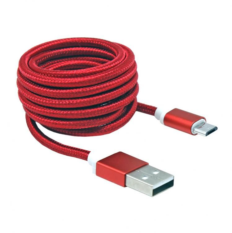 SBOX USB-microUSB kábel Red 1,5m SBOX USB-microUSB kábel Red 1,5m