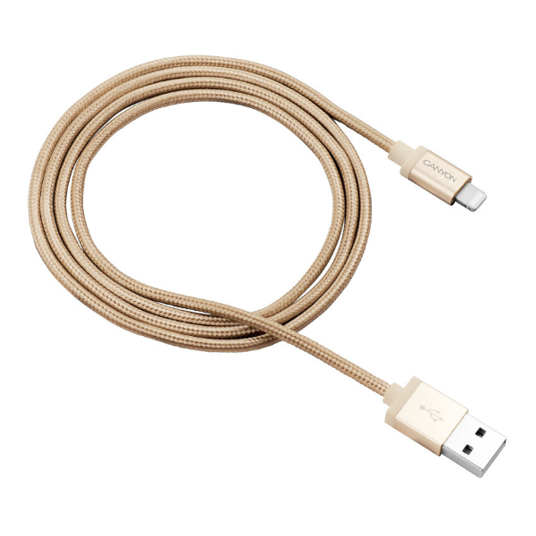 Canyon CNS-MFIC3GO USB2.0 Lightning kábel 1m Gold Canyon CNS-MFIC3GO USB2.0 Lightning kábel 1m Gold
