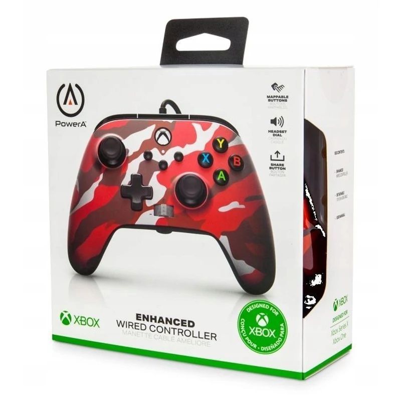 PowerA Enhanced Wired Controller for Xbox Series X|S Red Camo PowerA Enhanced Wired Controller for Xbox Series X|S Red Camo