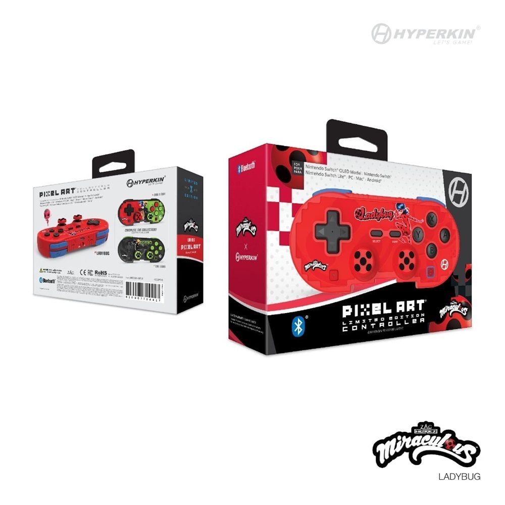 HYPERKIN Pixel Art Miraculous Gamepad Ladybug HYPERKIN Pixel Art Miraculous Gamepad Ladybug