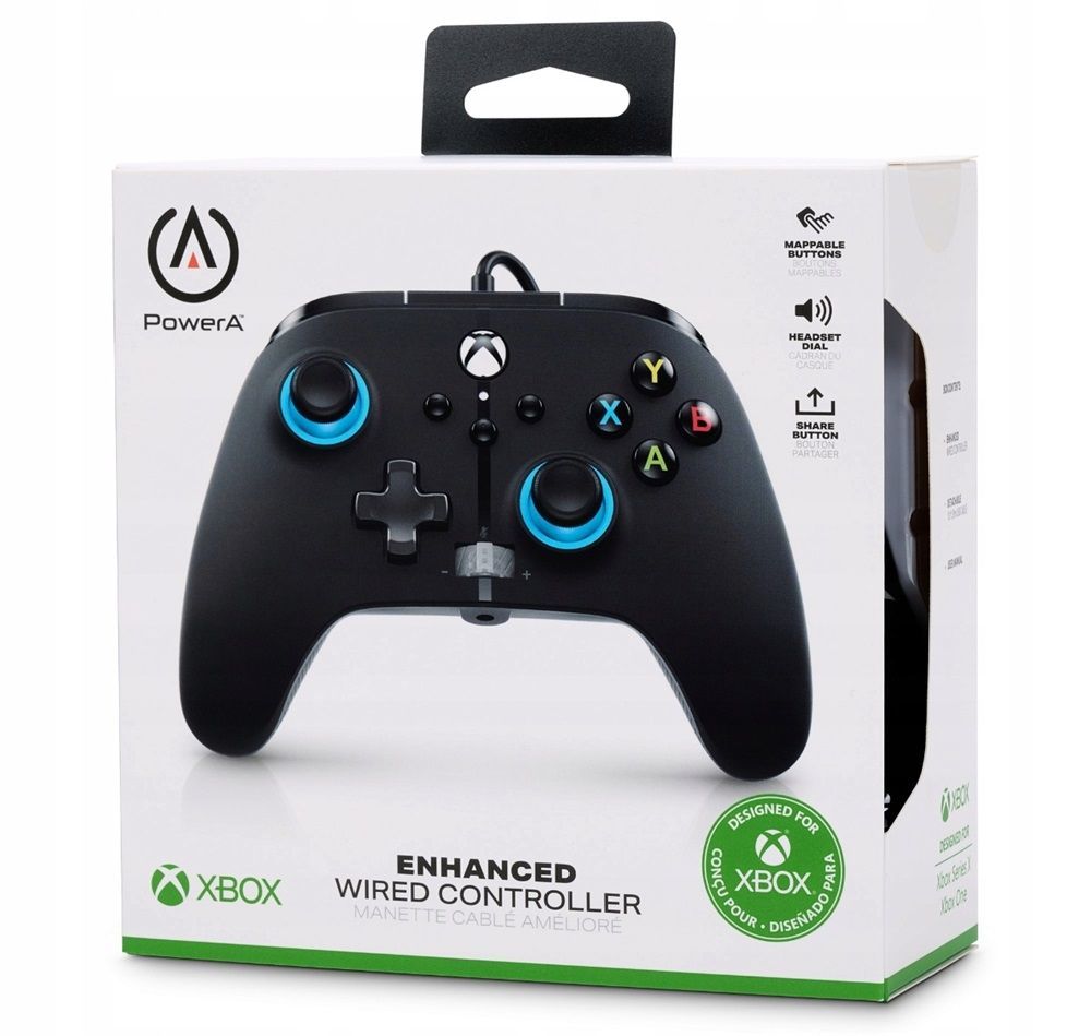 PowerA Enhanced Wired Xbox Series X|S USB Gamepad Blue Hint PowerA Enhanced Wired Xbox Series X|S USB Gamepad Blue Hint