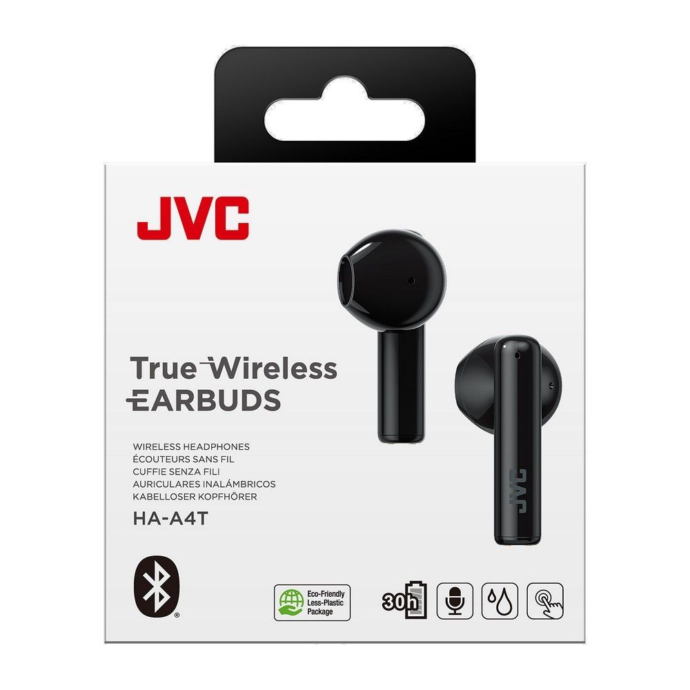 JVC HA-A4T Wireless earbuds with comfortable sound and long-lasting playtime Black JVC HA-A4T Wireless earbuds with comfortable sound and long-lasting playtime Black