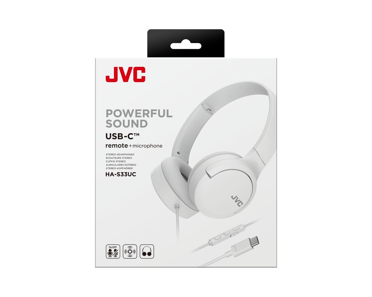 JVC HA-S33UC USB-C Headset White JVC HA-S33UC USB-C Headset White