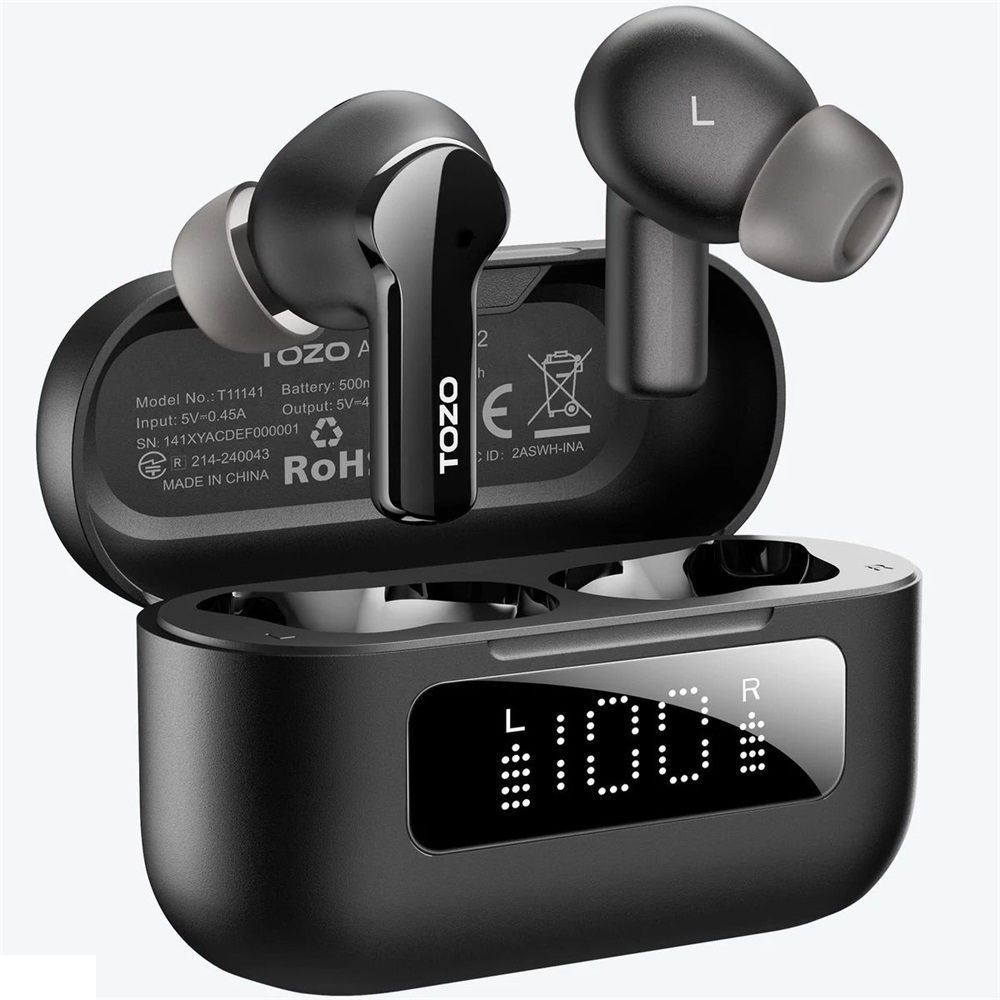 TOZO Aerosound 2 NC TWS Bluetooth Headset Black TOZO Aerosound 2 NC TWS Bluetooth Headset Black