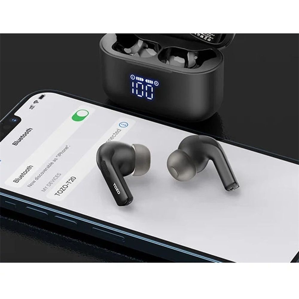 TOZO Tonal Pods TWS Bluetooth Headset Black TOZO Tonal Pods TWS Bluetooth Headset Black