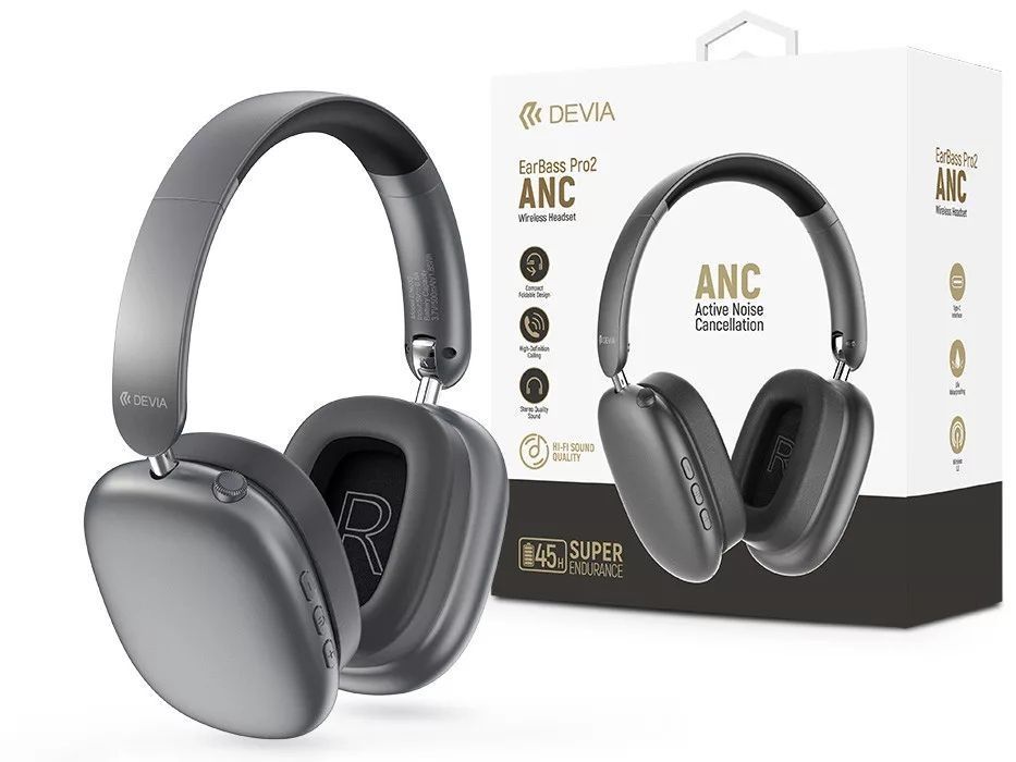 Devia ST121836 EarBass Pro2 ANC Bluetooth Headset Black Devia ST121836 EarBass Pro2 ANC Bluetooth Headset Black