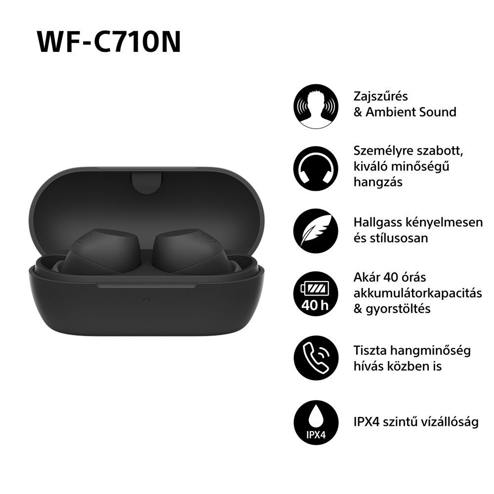 Sony WF-C710N True Bluetooth Headset Black Sony WF-C710N True Bluetooth Headset Black