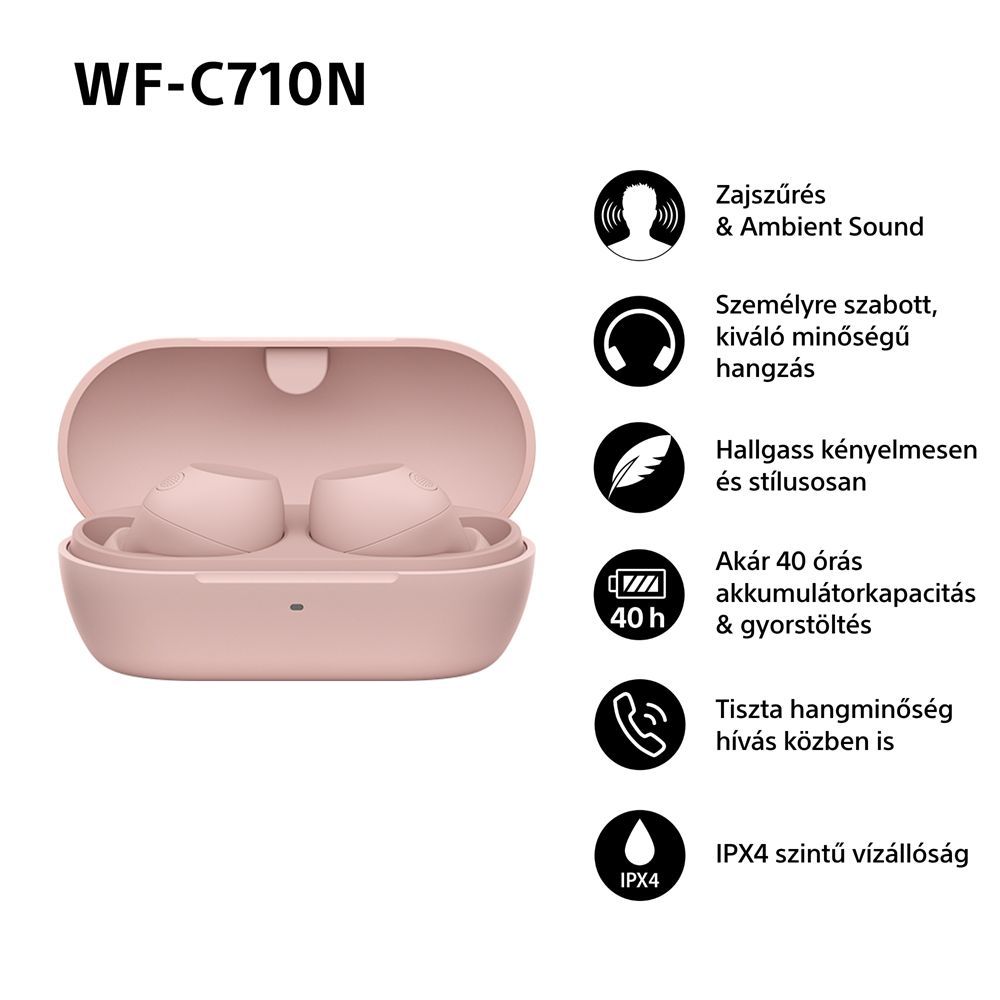 Sony WF-C710N True Bluetooth Headset Pink Sony WF-C710N True Bluetooth Headset Pink