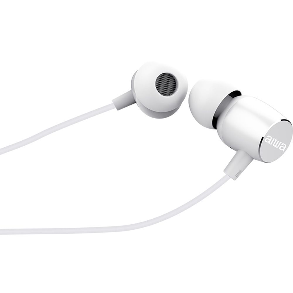 Aiwa ESTM-30WT In-Ear Headphone White Aiwa ESTM-30WT In-Ear Headphone White