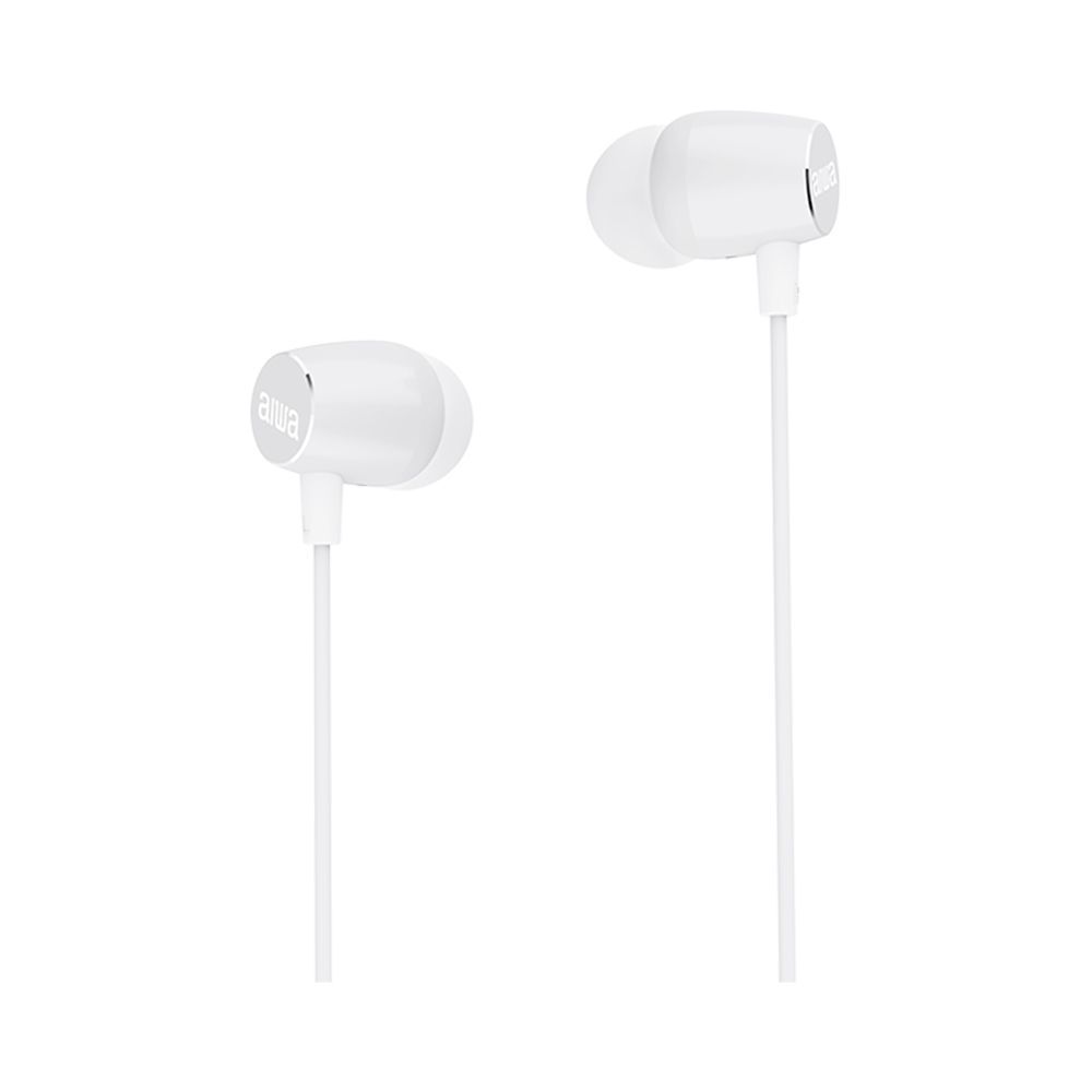 Aiwa ESTM-30WT In-Ear Headphone White Aiwa ESTM-30WT In-Ear Headphone White
