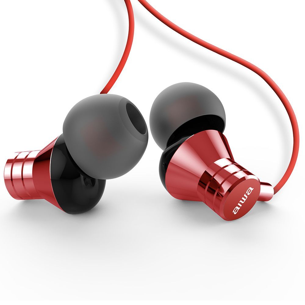 Aiwa ESTM-50RD In-Ear Headphone Red Aiwa ESTM-50RD In-Ear Headphone Red