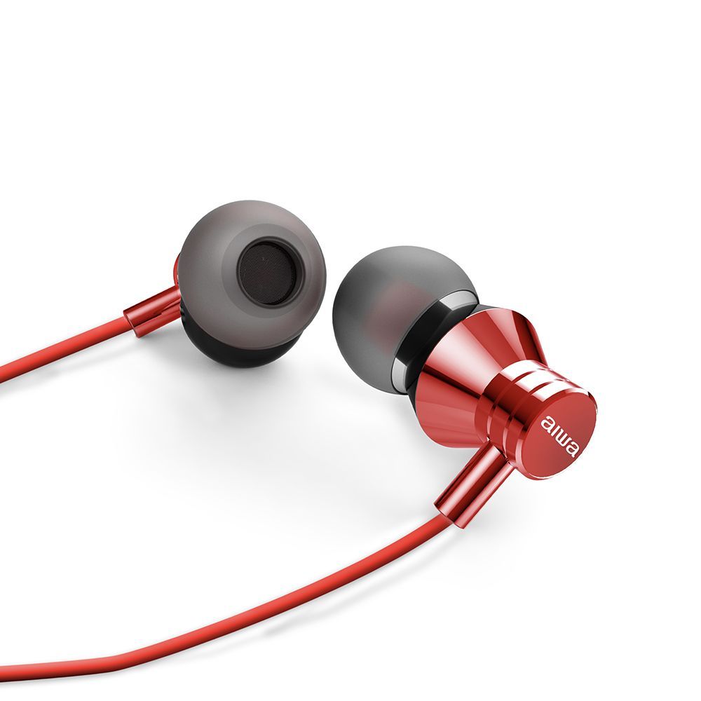 Aiwa ESTM-50RD In-Ear Headphone Red Aiwa ESTM-50RD In-Ear Headphone Red