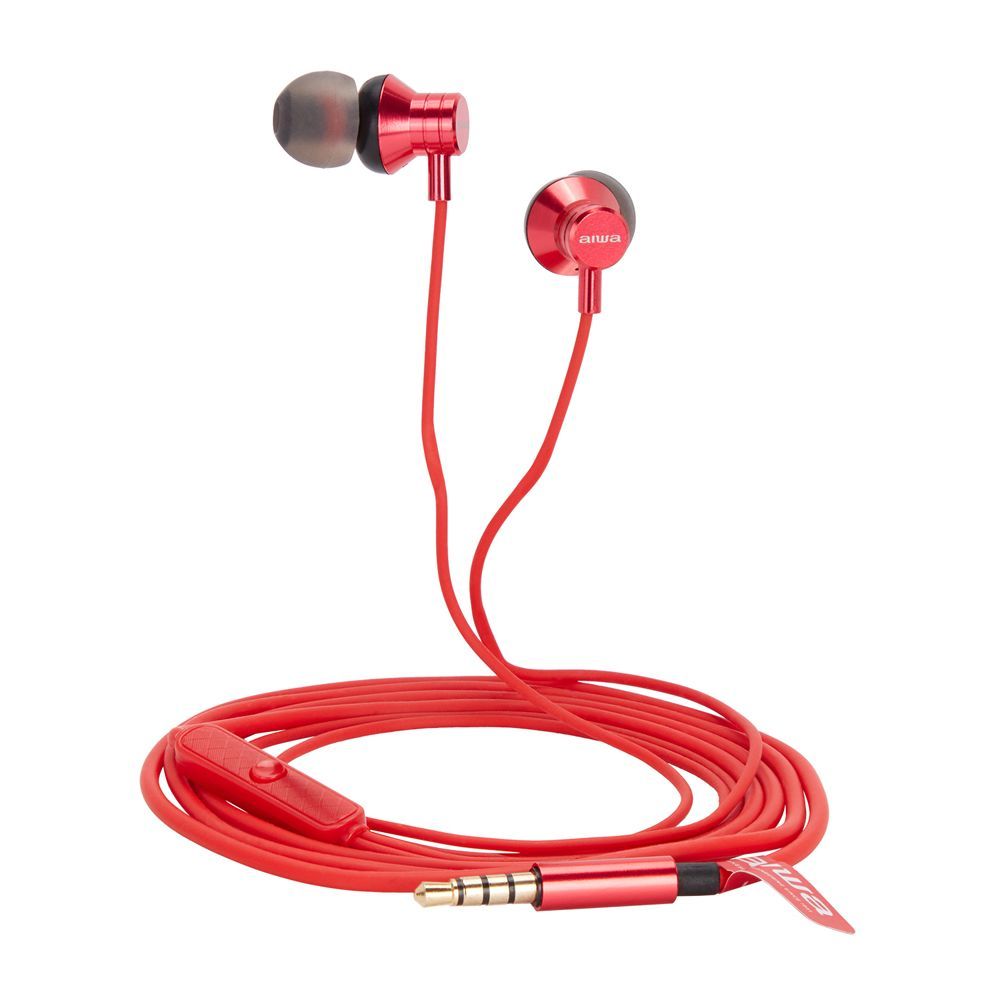 Aiwa ESTM-50RD In-Ear Headphone Red Aiwa ESTM-50RD In-Ear Headphone Red