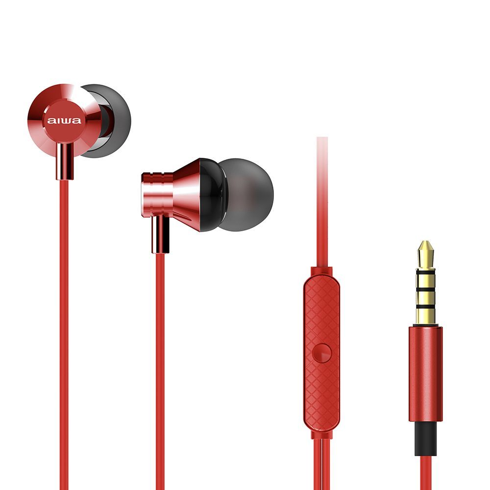 Aiwa ESTM-50RD In-Ear Headphone Red Aiwa ESTM-50RD In-Ear Headphone Red