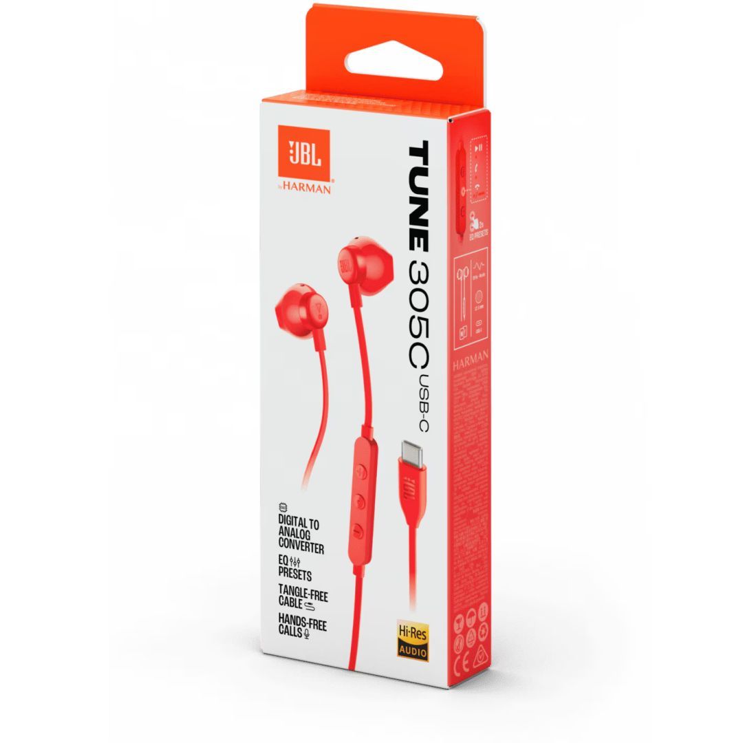 JBL T 305 C Headset Red JBL T 305 C Headset Red