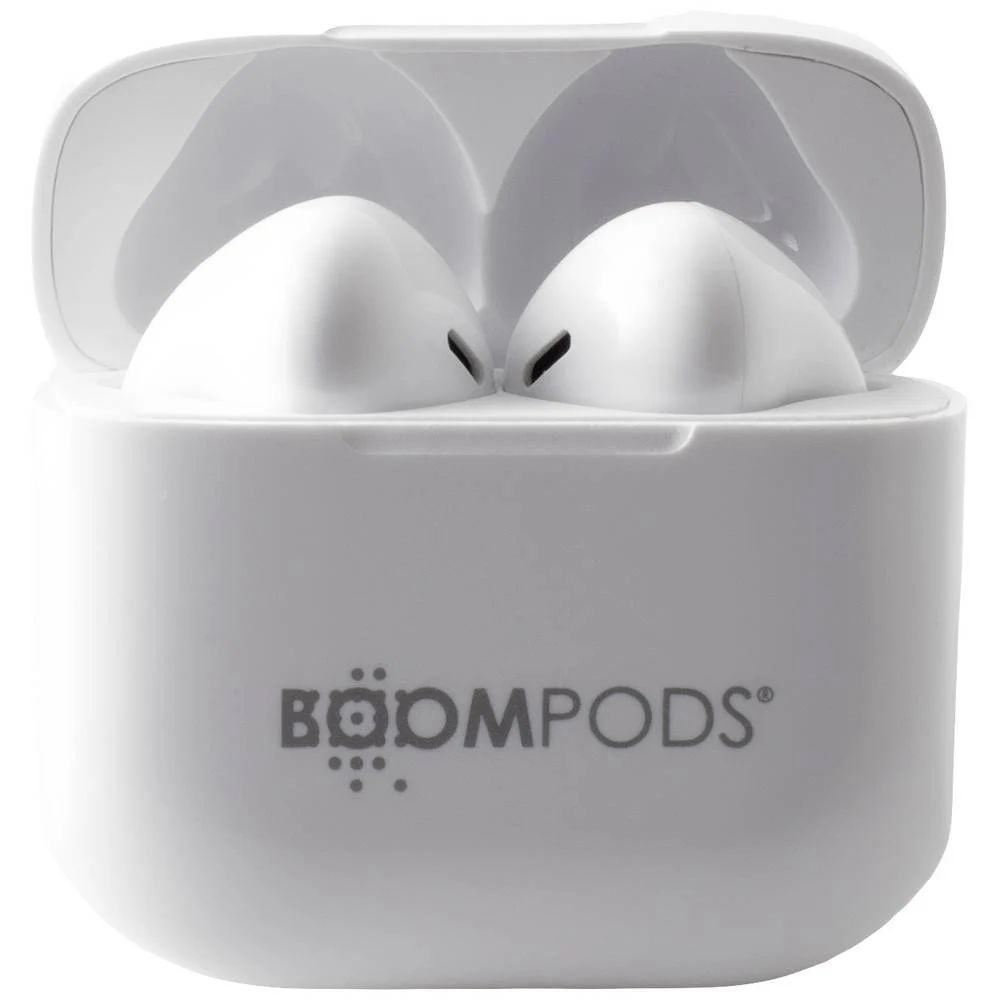 Boompods Compact Buds Bluetooth Headset White Boompods Compact Buds Bluetooth Headset White