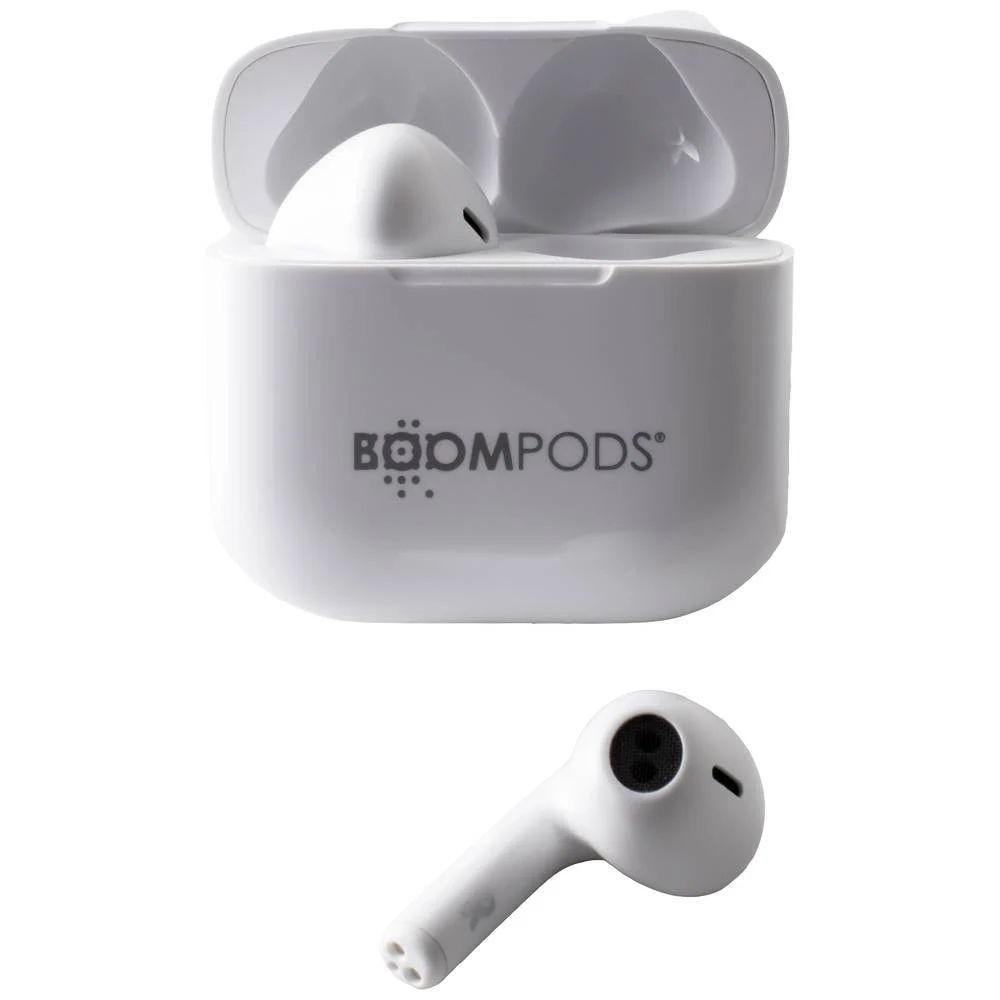 Boompods Compact Buds Bluetooth Headset White Boompods Compact Buds Bluetooth Headset White