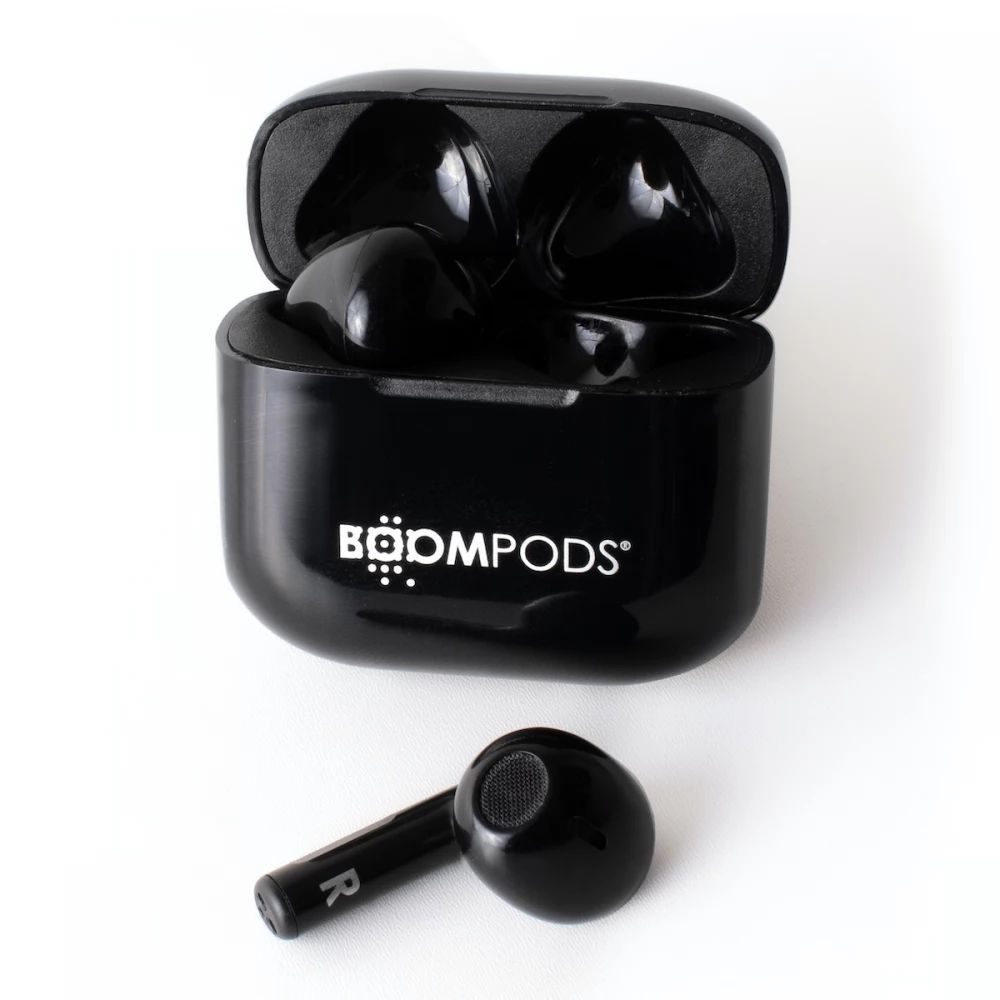 Boompods Compact Buds Bluetooth Headset Black Boompods Compact Buds Bluetooth Headset Black