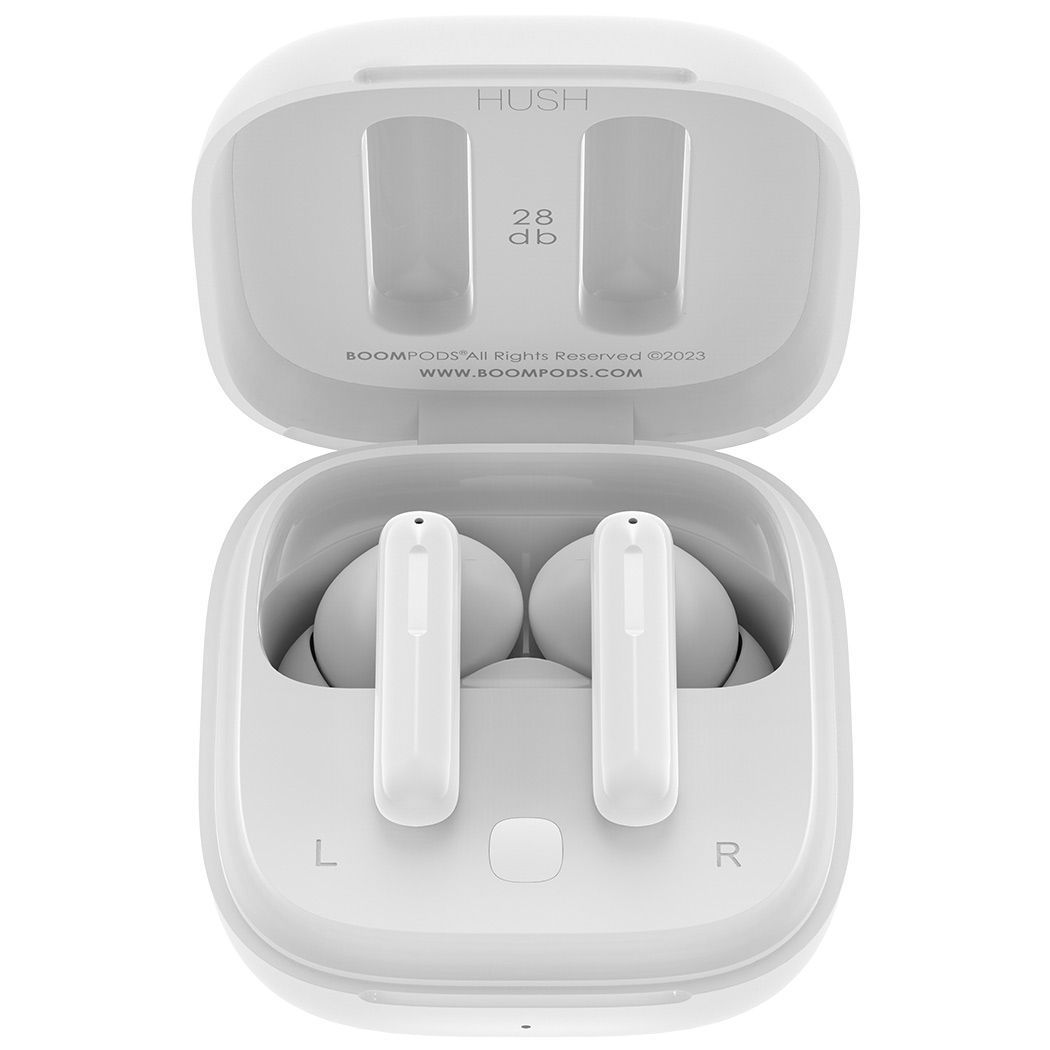 Boompods Bassline Hush Bluetooth Headset White Boompods Bassline Hush Bluetooth Headset White