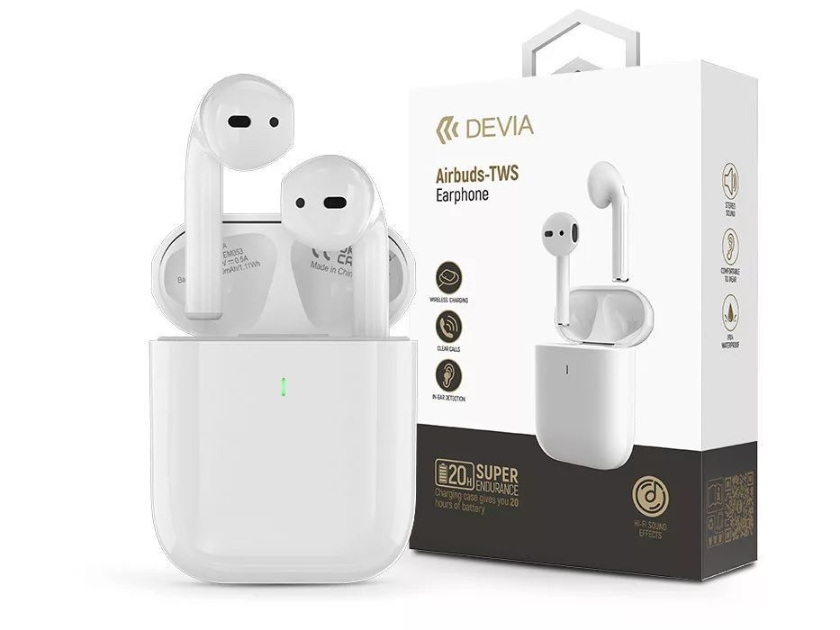 Devia ST399114 Airbuds Bluetooth Headset White Devia ST399114 Airbuds Bluetooth Headset White