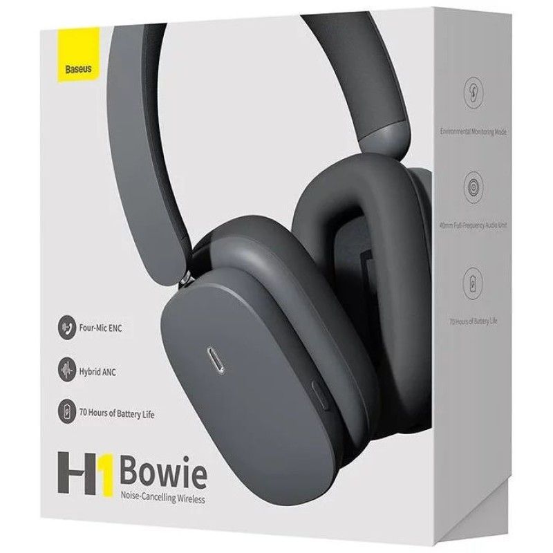 Baseus Bowie H1 Bluetooth Headset Grey Baseus Bowie H1 Bluetooth Headset Grey