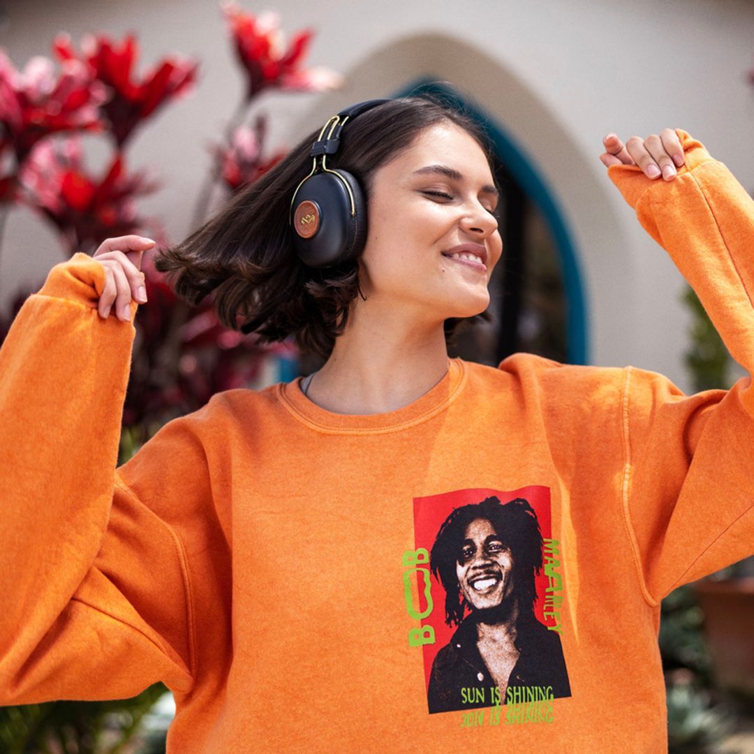 Marley Positive Vibration Frequency Bluetooth Over Ear Headphones Rasta Marley Positive Vibration Frequency Bluetooth Over Ear Headphones Rasta