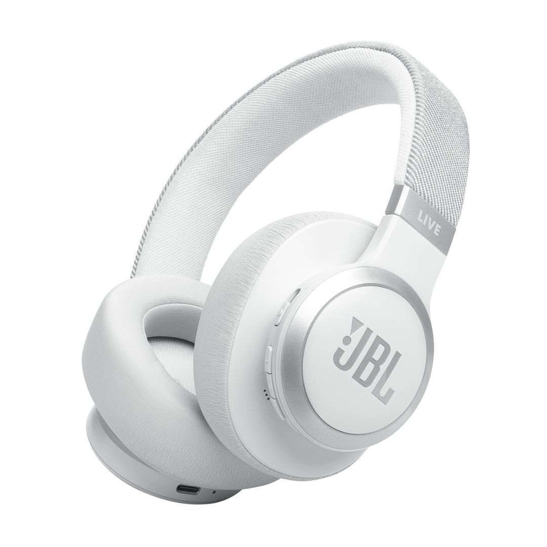 JBL Live 770NC Bluetooth Over-Ear Noise-Cancelling Headset White JBL Live 770NC Bluetooth Over-Ear Noise-Cancelling Headset White