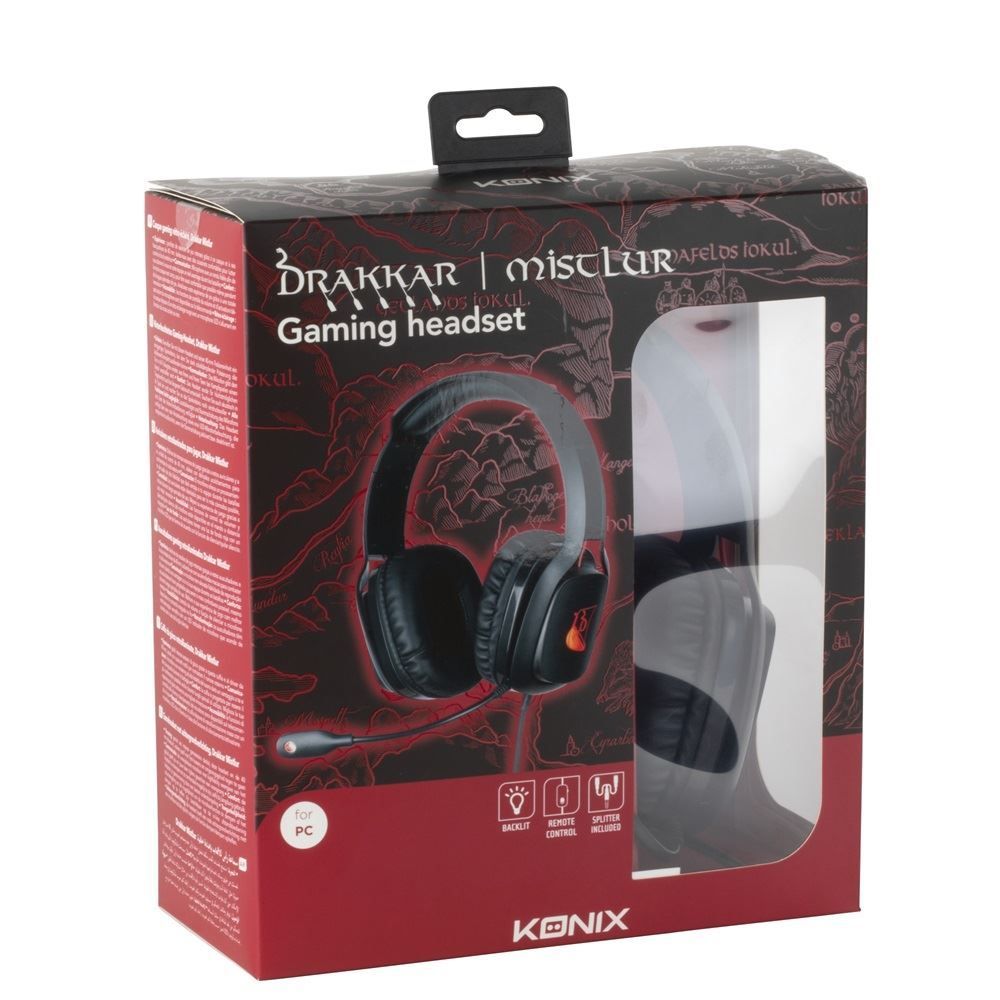 KONIX Drakkar Mistlur Gaming Headset Black KONIX Drakkar Mistlur Gaming Headset Black