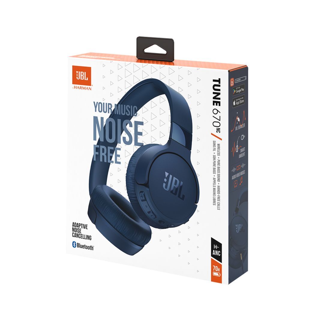JBL Tune 670NC Wireless Bluetooth Headset Blue JBL Tune 670NC Wireless Bluetooth Headset Blue