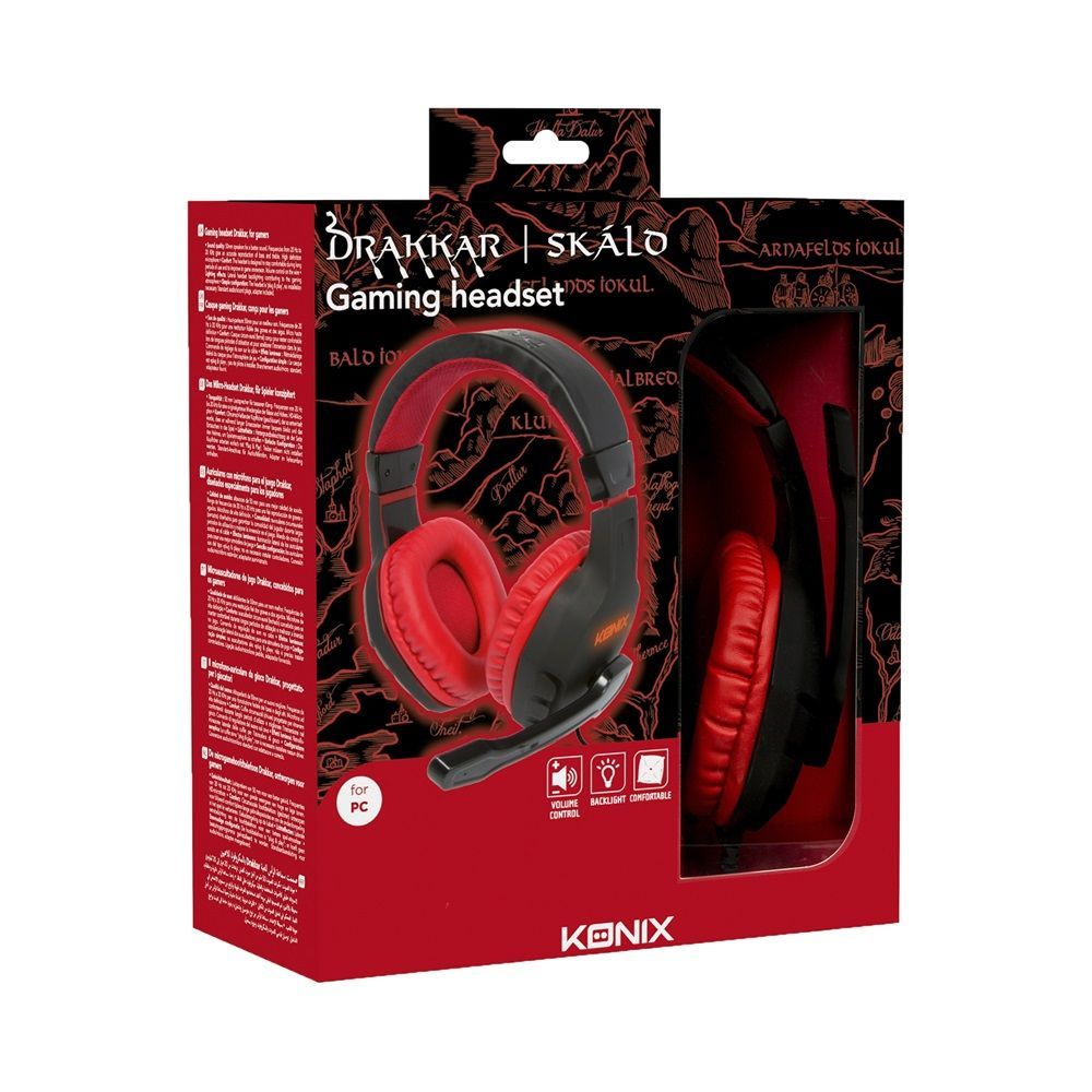 KONIX Drakkar Skald 7.1 Gaming Headset Black KONIX Drakkar Skald 7.1 Gaming Headset Black