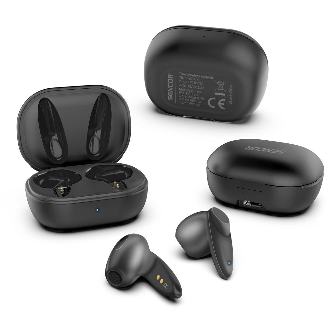 Sencor SEP 530BT BK TWS Bluetooth Headset Black Sencor SEP 530BT BK TWS Bluetooth Headset Black