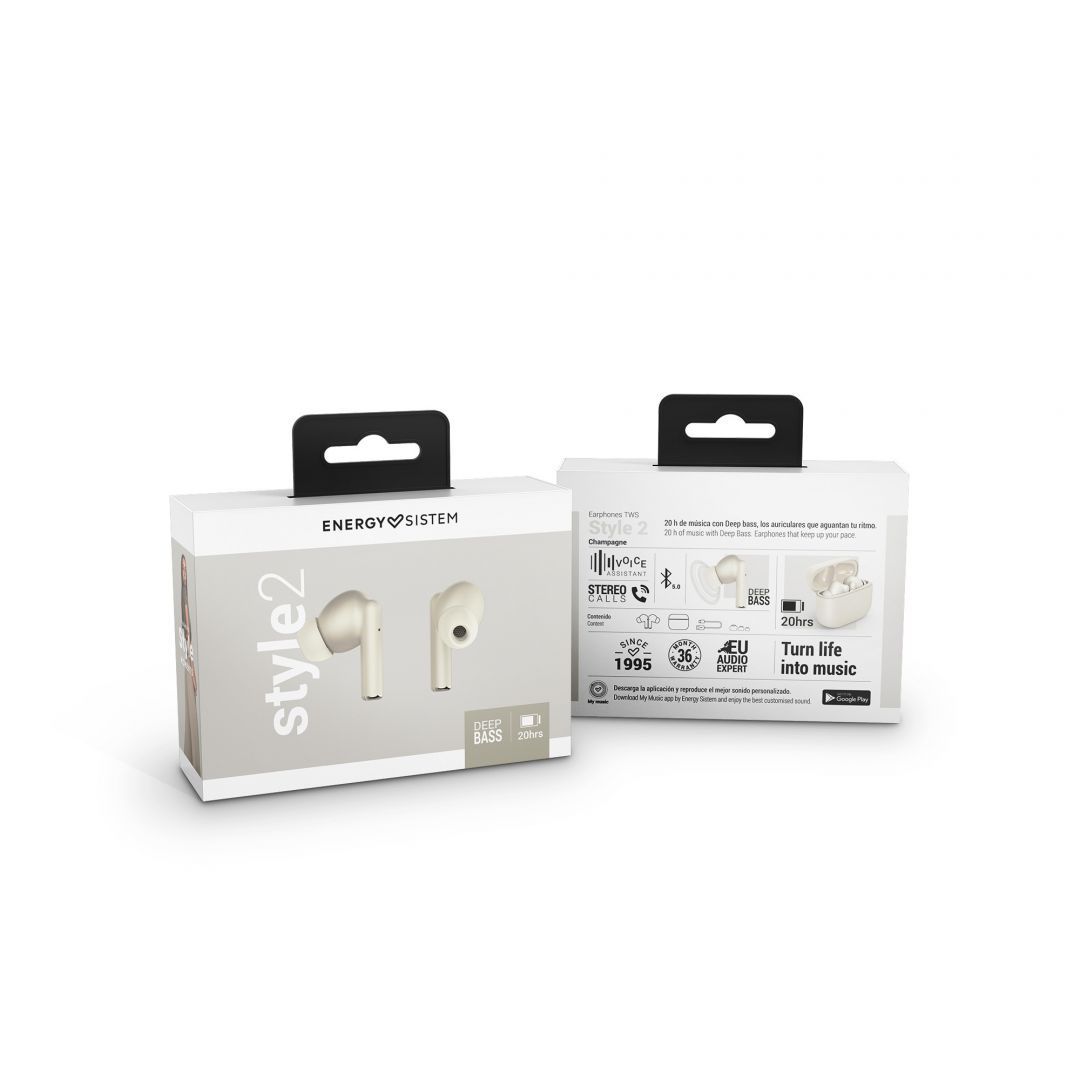 Energy Sistem Earphones True Wireless Style 2 Champagne Energy Sistem Earphones True Wireless Style 2 Champagne