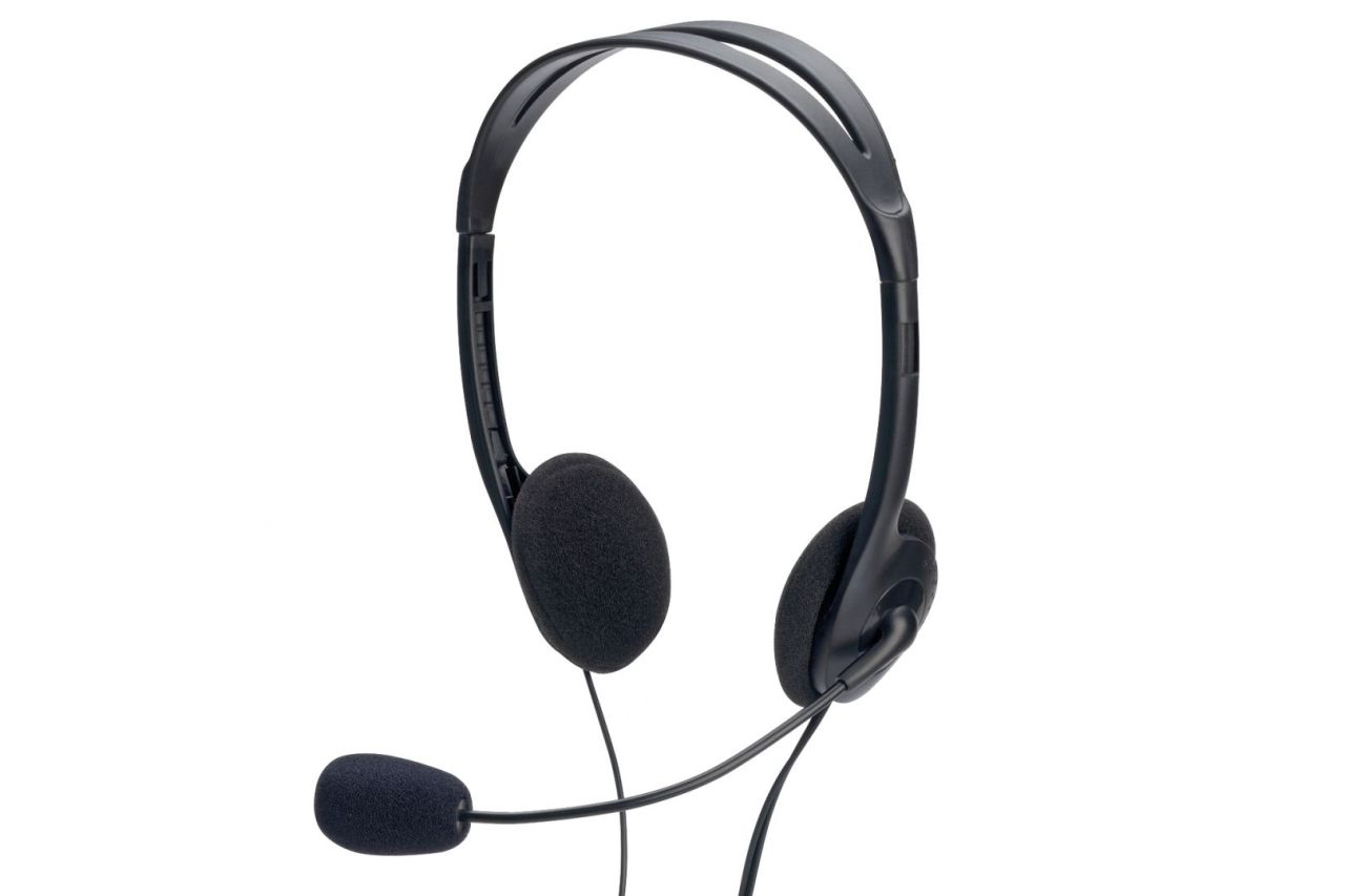 Ednet Stereo PC Headset with volume control Black Ednet Stereo PC Headset with volume control Black