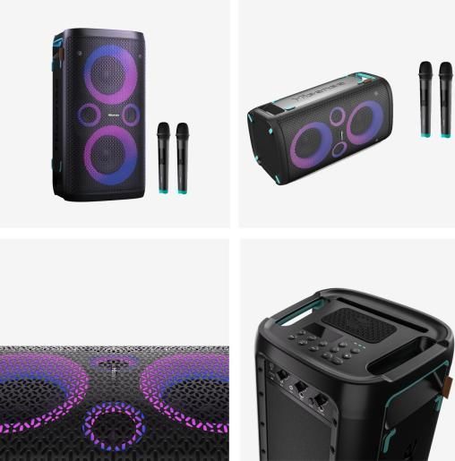 Hisense Party Storm1 300W Bluetooth Speaker + 2 Microphone Black