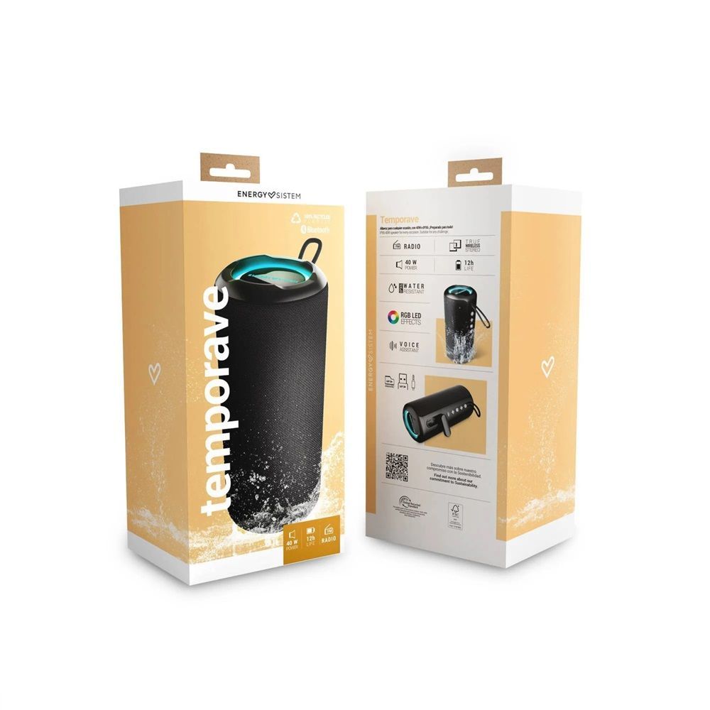 Energy Sistem EN 457830 TempoRave Bluetooth Speaker Black Energy Sistem EN 457830 TempoRave Bluetooth Speaker Black