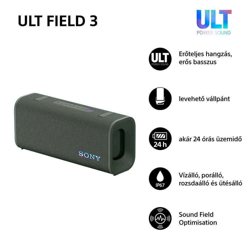 Sony ULT FIELD 3 Bluetooth Speaker Forest Gray Sony ULT FIELD 3 Bluetooth Speaker Forest Gray
