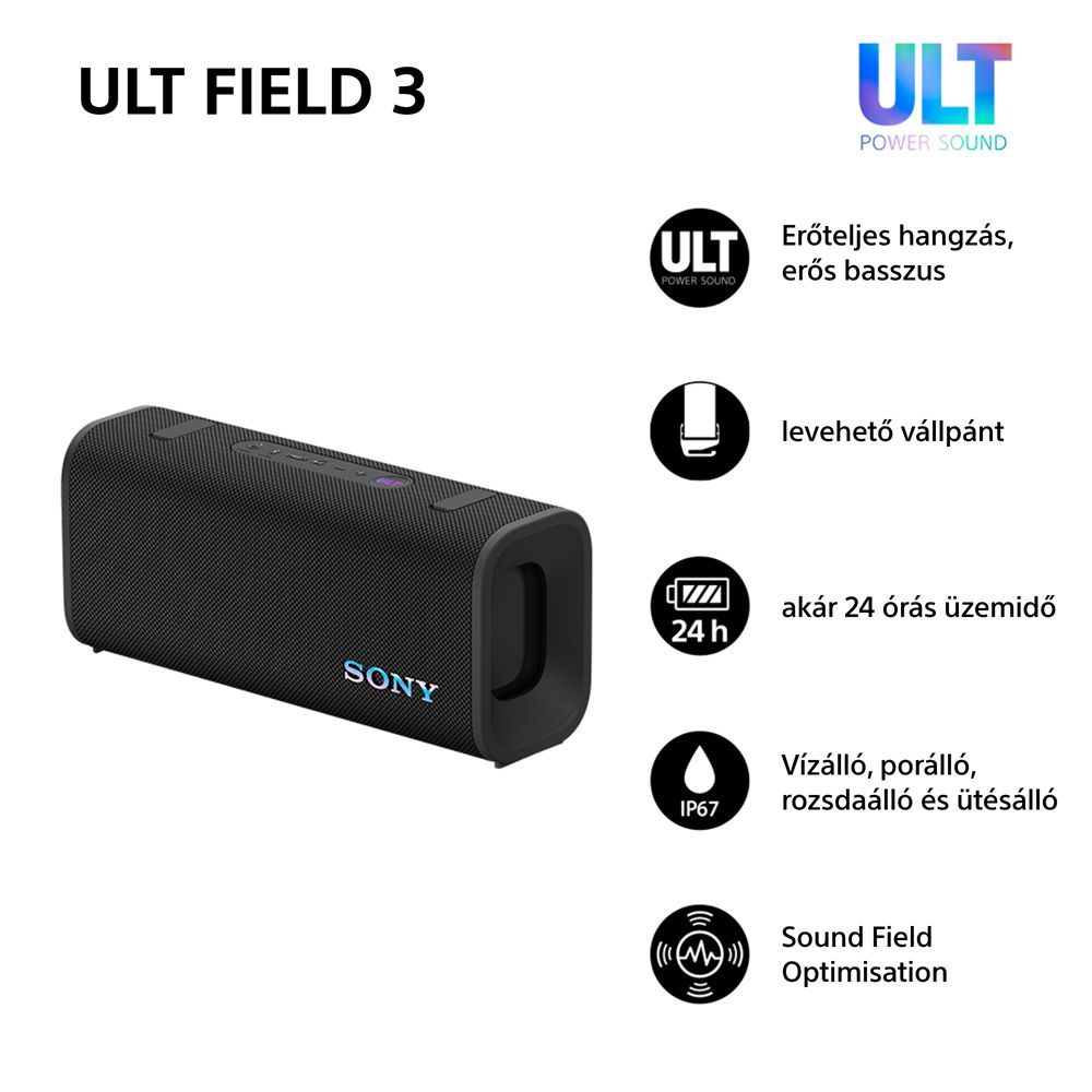 Sony ULT FIELD 3 Bluetooth Speaker Black Sony ULT FIELD 3 Bluetooth Speaker Black