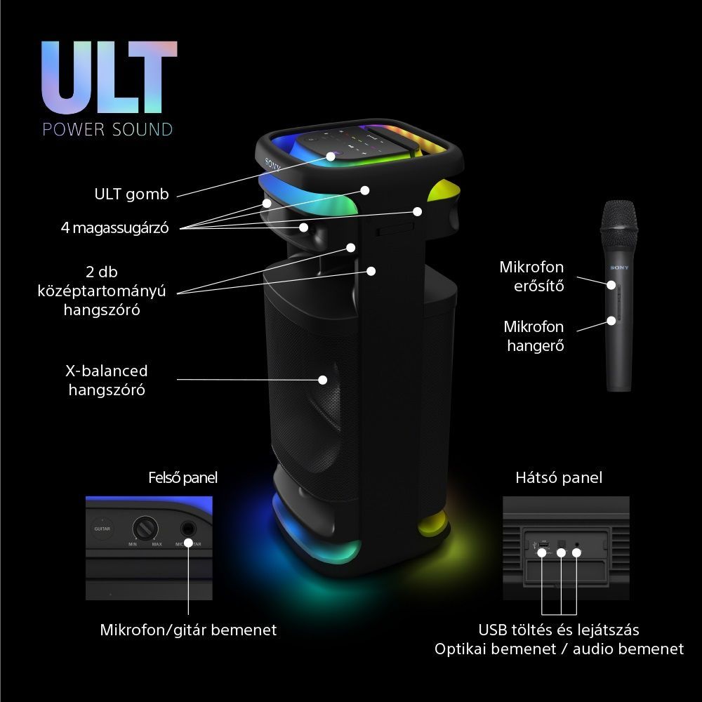 Sony ULT Tower 10 Party Bluetooth Speaker Black Sony ULT Tower 10 Party Bluetooth Speaker Black