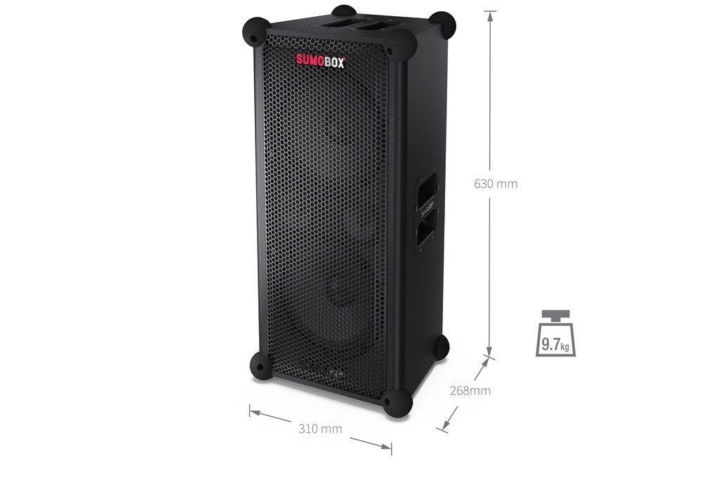 Sharp CP-LS100 SUMOBOX Portable Bluetooth Speaker Black Sharp CP-LS100 SUMOBOX Portable Bluetooth Speaker Black