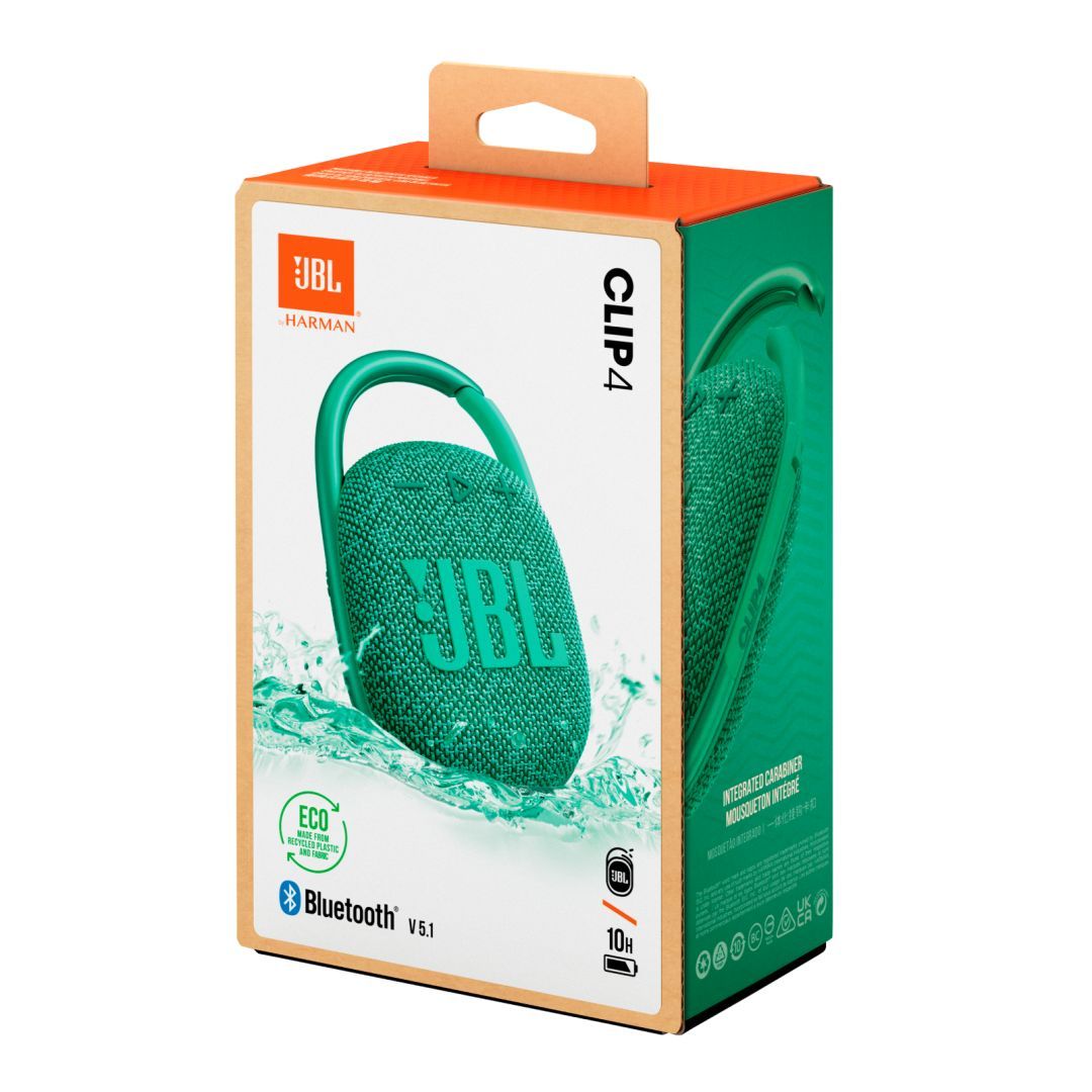 JBL Clip4 Eco Bluetooth Ultra-portable Waterproof Speaker Green JBL Clip4 Eco Bluetooth Ultra-portable Waterproof Speaker Green