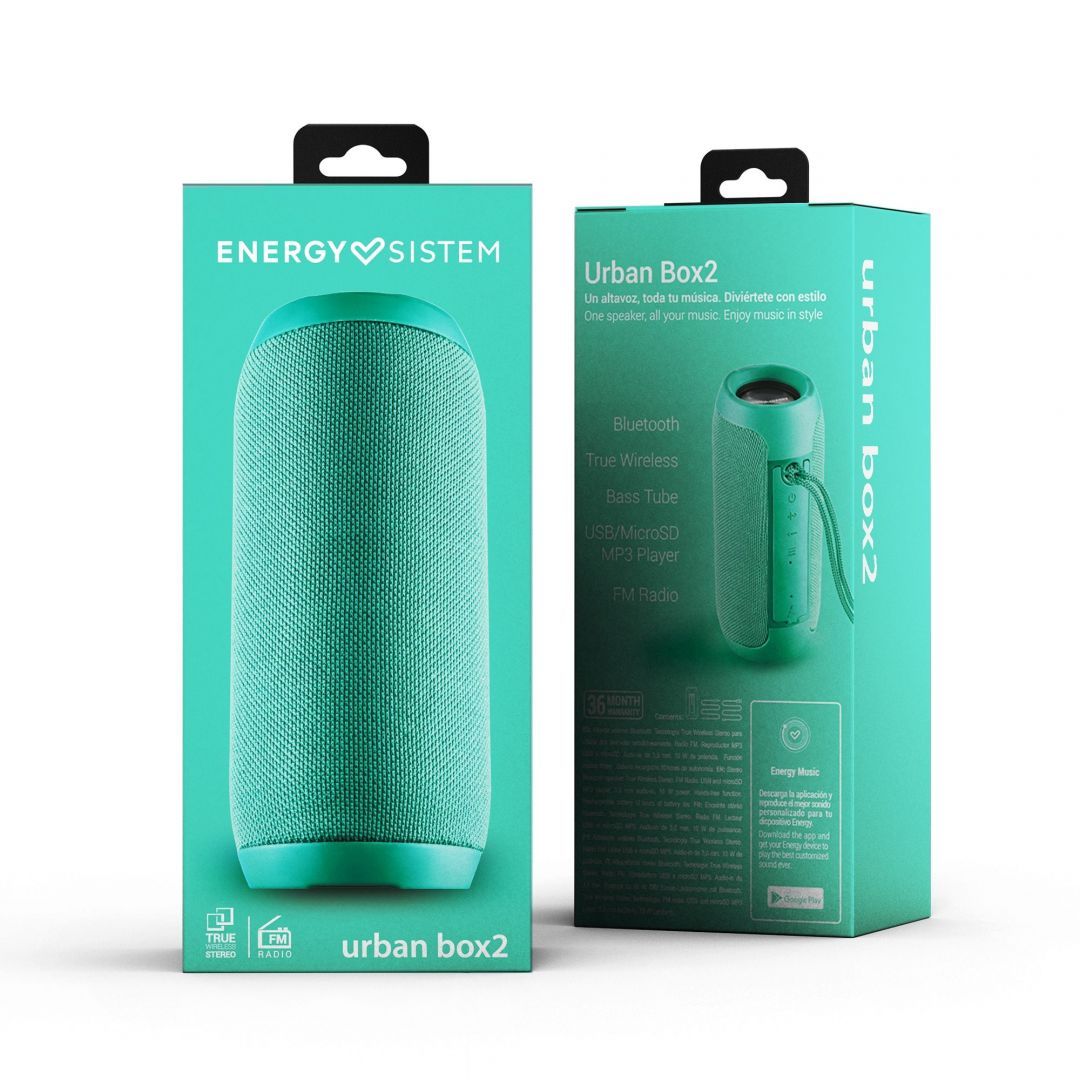 Energy Sistem Urban Box 2 Bluetooth Speaker Jade Green Energy Sistem Urban Box 2 Bluetooth Speaker Jade Green
