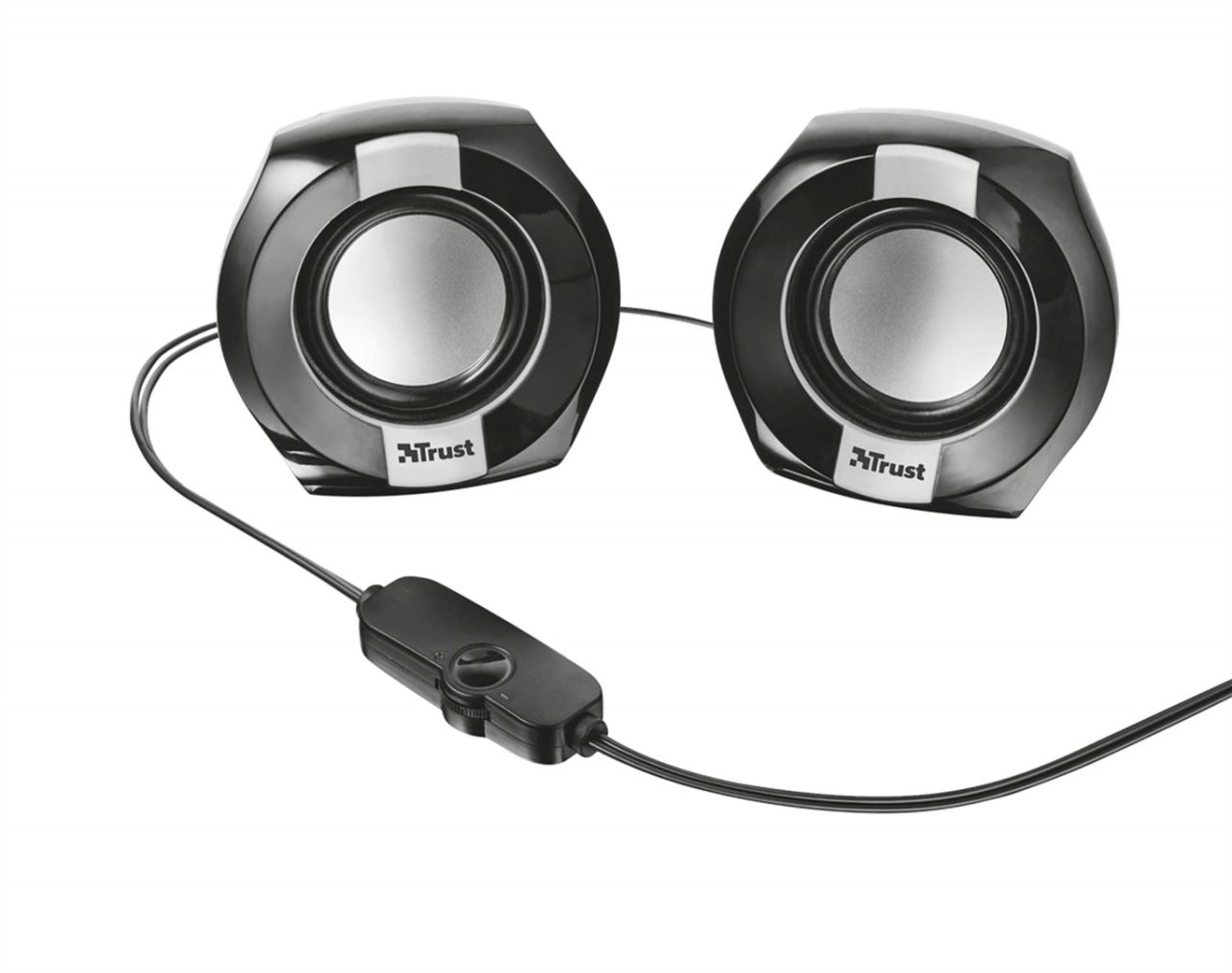 Trust Polo Compact 2.0 Speaker Set Black/Silver Trust Polo Compact 2.0 Speaker Set Black/Silver