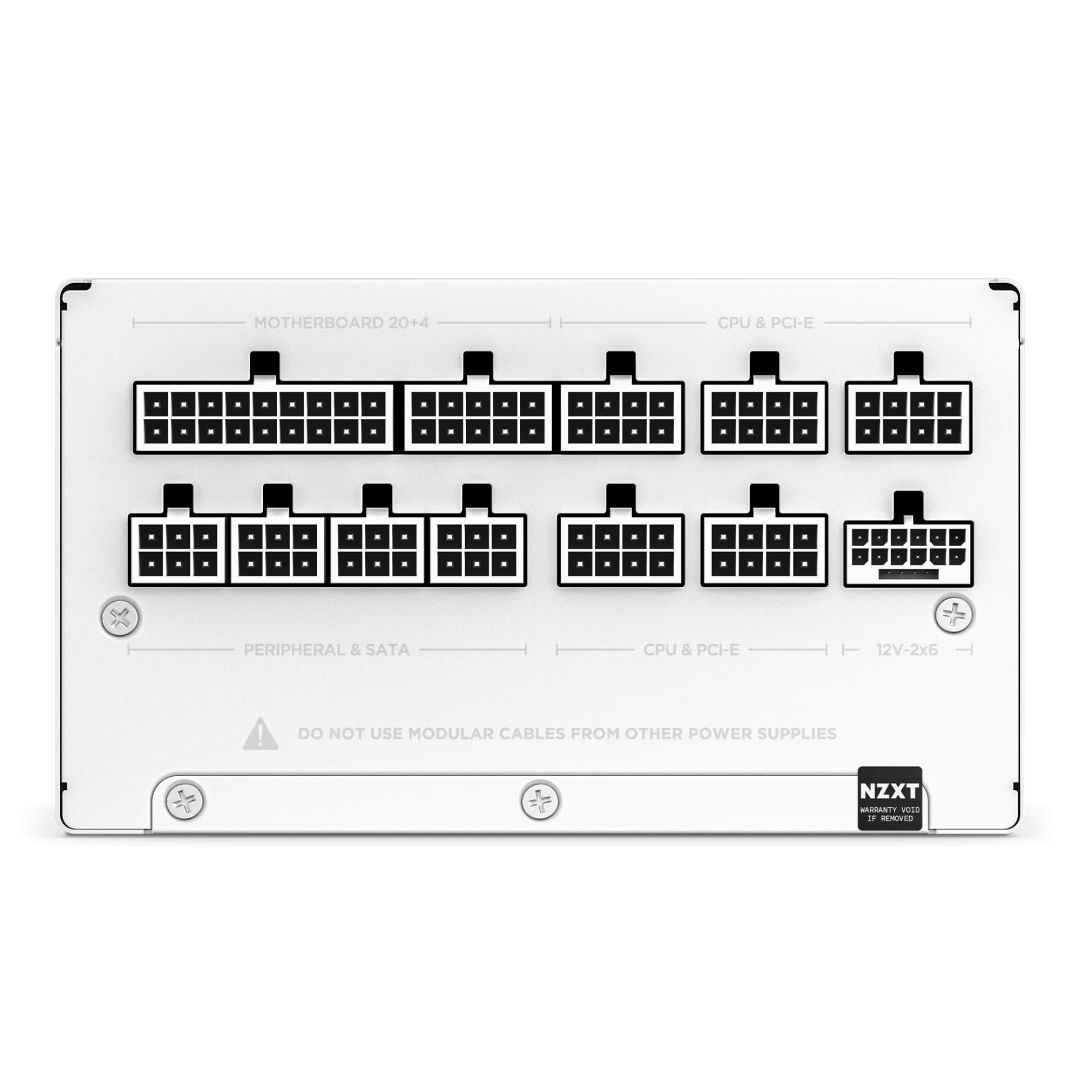 NZXT 1000W 80+ Gold C1000 ATX 3.1 Matte White NZXT 1000W 80+ Gold C1000 ATX 3.1 Matte White