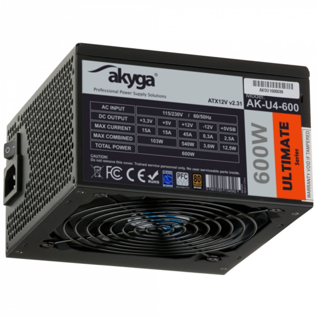 Akyga 600W 80+ Bronze ATX AK-U4-600 Akyga 600W 80+ Bronze ATX AK-U4-600