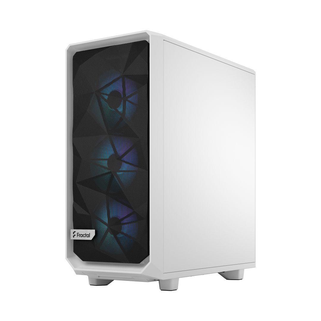 Fractal Design Meshify 2 Compact RGB Tempered Glass Tint Clear White Fractal Design Meshify 2 Compact RGB Tempered Glass Tint Clear White