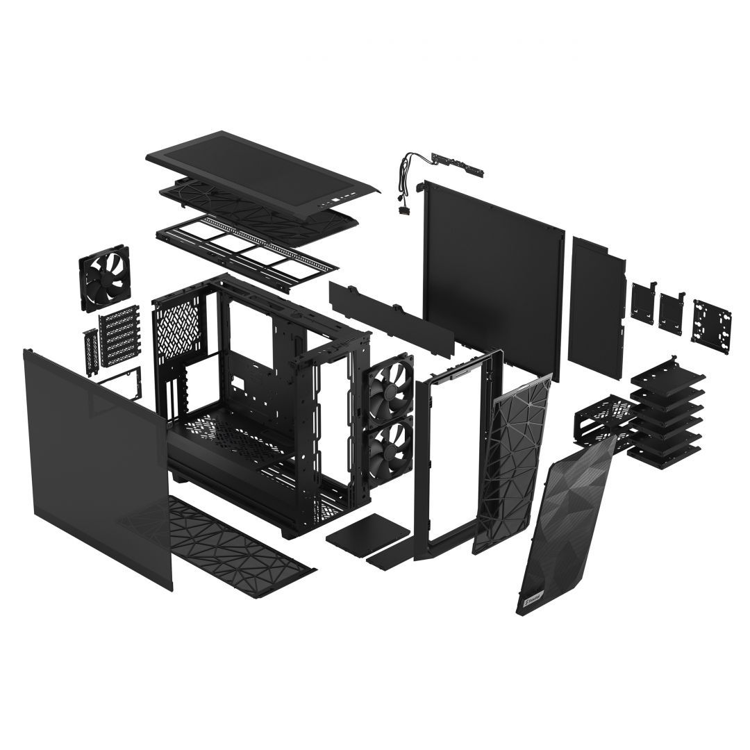Fractal Design Meshify 2 Dark Tempered Glass Black Fractal Design Meshify 2 Dark Tempered Glass Black